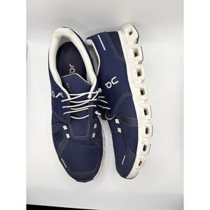 On Cloud Mens Cloud 6 Running Shoe Midnight Blue and White